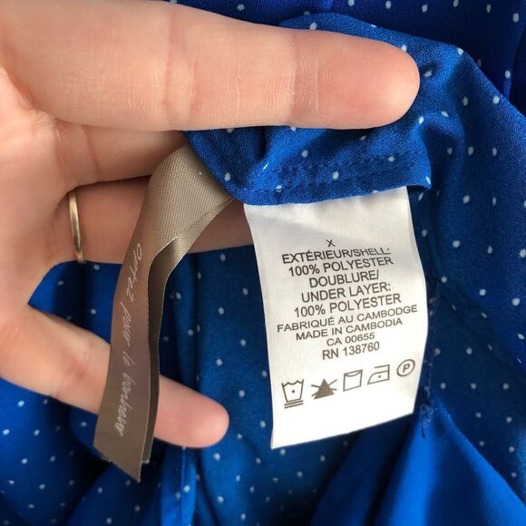 𝅺penningtons plus size X Blue dual layer, reversible tank top - Picture 5 of 5